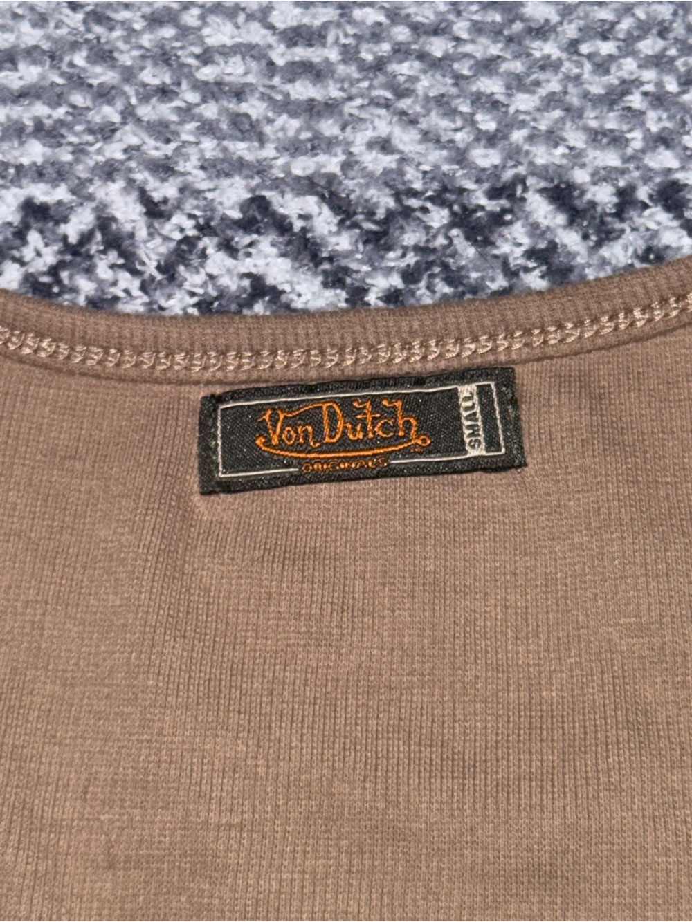 RARE Vintage Von Dutch Leopard Print Tank Top in Tan and Brown - Picture 4 of 5